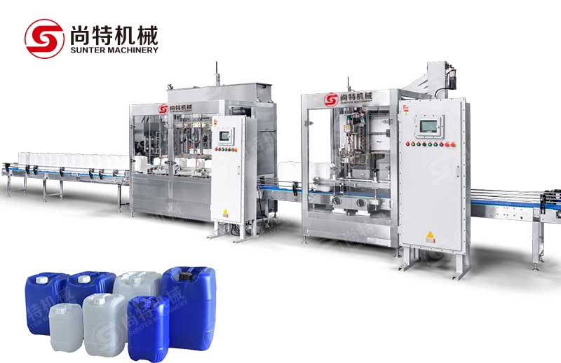 25L全自動(dòng)塑料方桶灌裝生產(chǎn)線
